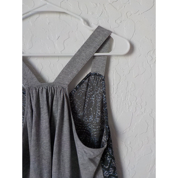 Converse One Star Gray Tank Top Women Large Geometric Print Sleeveless Stretch - Picture 5 of 7